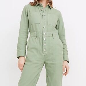 Madewell Sage Green Jumpsuit